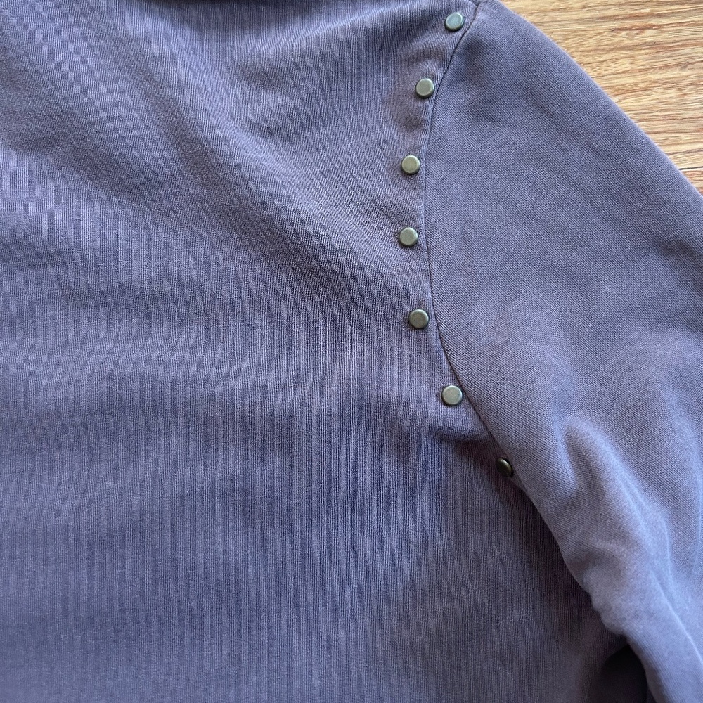 Vertigo Paris Brown Studded and Embroidered Top with Hoodie, Size M - Picture 8 of 16